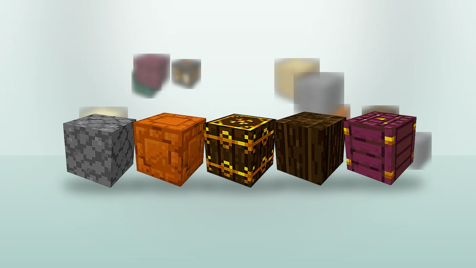 Row of Chipped Mod block variants ready after a successful install