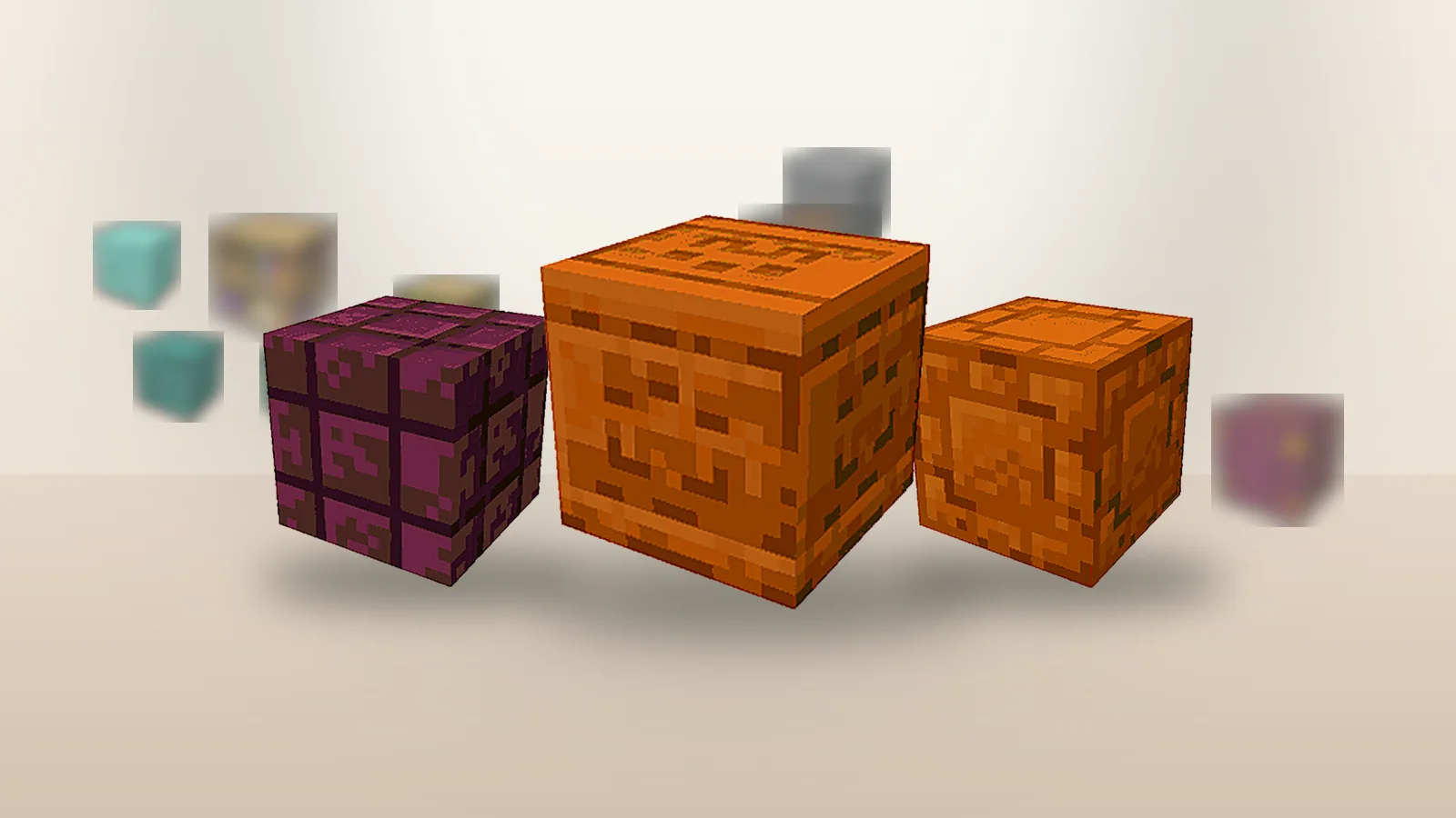 Copper and orange Chipped Mod variants in a trio arrangement